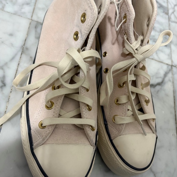 NEW Converse Chuck Taylor All Star Lift Platform high-top sneakers Suede - 9.5 - Picture 5 of 7